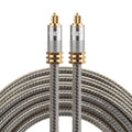 EMK YL-A 3m OD8.0mm Cable de audio óptico digital con cabeza de metal chapado en oro Toslink macho a macho, Length: 3m
