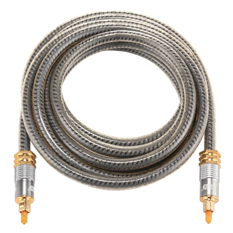 EMK YL-A 3m OD8.0mm Cable de audio óptico digital con cabeza de metal chapado en oro Toslink macho a macho, Length: 3m