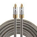 EMK YL-A 5m OD8.0mm Cable de audio óptico digital con cabeza de metal chapado en oro Toslink macho a macho, Length: 5m