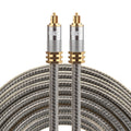 EMK YL-A 8m OD8.0mm Cable de audio óptico digital con cabeza de metal chapado en oro Toslink macho a macho, Length: 8m