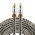 EMK YL-A 10m OD8.0mm cabeza de metal chapada en oro Toslink macho a macho Cable de audio óptico digital, Length: 10m