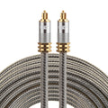 EMK YL-A 15m OD8.0mm Cable de audio óptico digital con cabeza de metal chapado en oro Toslink macho a macho, Length: 15m