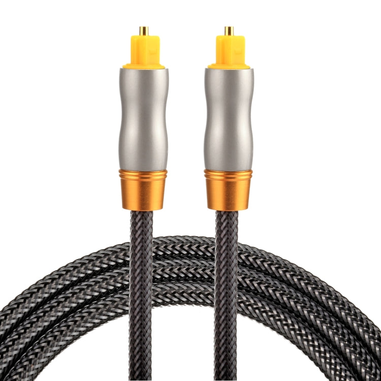 Cable de audio óptico digital Toslink macho a macho con cabeza de metal chapada en oro de 1m OD6.0mm, Length: 1m