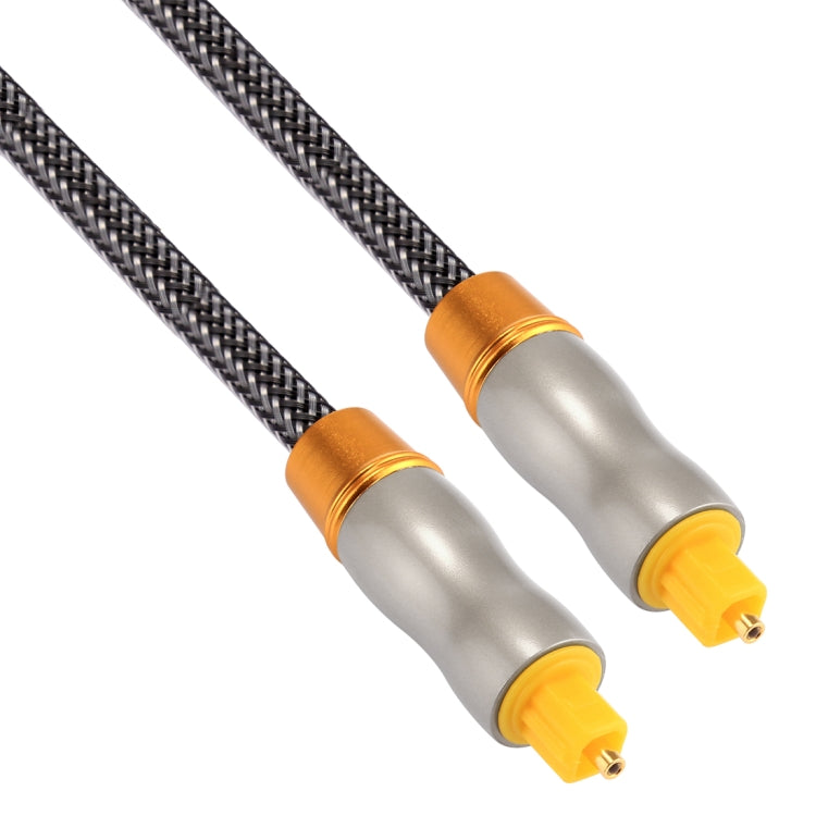 Cable de audio óptico digital Toslink macho a macho con cabeza de metal chapada en oro de 1m OD6.0mm, Length: 1m