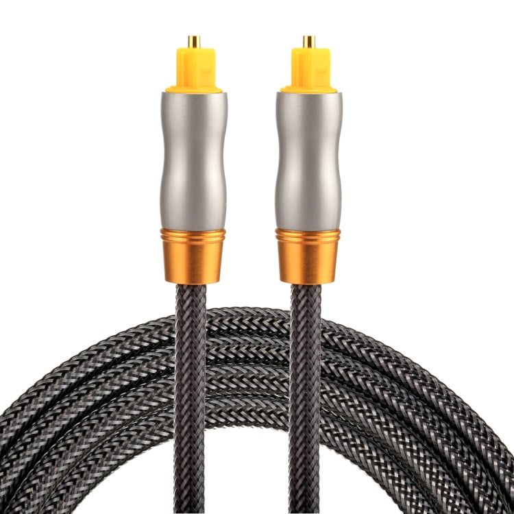 Cable de audio óptico digital Toslink macho a macho con cabeza de metal chapada en oro de 1,5 m OD6.0 mm, Length: 1.5m