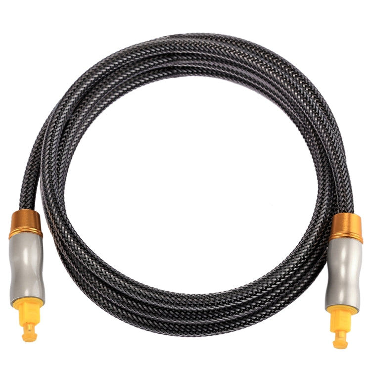 Cable de audio óptico digital Toslink macho a macho con cabeza de metal chapada en oro de 1,5 m OD6.0 mm, Length: 1.5m