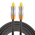 Cable de audio óptico digital Toslink macho a macho con cabeza de metal chapada en oro de 2m OD6.0mm, Length: 2m