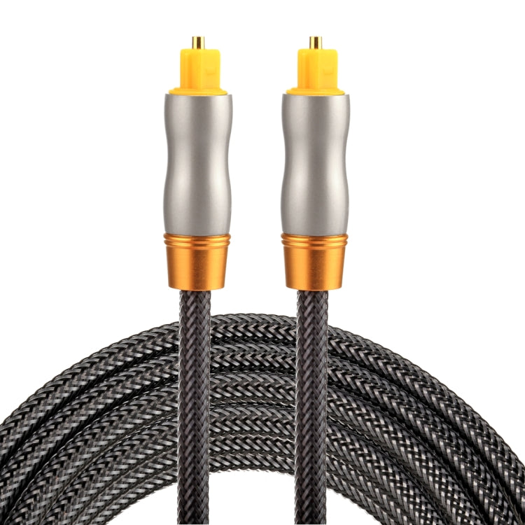 Cable de audio óptico digital Toslink macho a macho con cabeza de metal chapada en oro de 2m OD6.0mm, Length: 2m