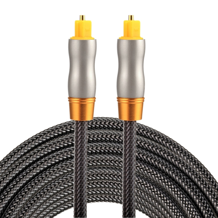 Cable de audio óptico digital Toslink macho a macho con cabeza de metal chapada en oro de 3m OD6.0mm, Length: 3m