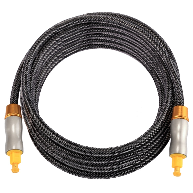 Cable de audio óptico digital Toslink macho a macho con cabeza de metal chapada en oro de 3m OD6.0mm, Length: 3m