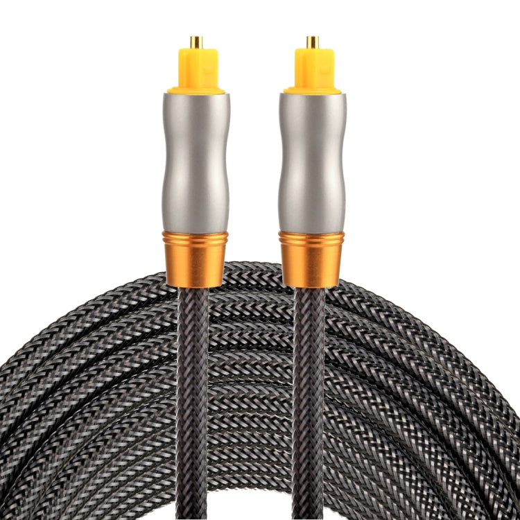 Cable de audio óptico digital Toslink macho a macho con cabeza de metal chapada en oro de 5 m OD6.0 mm, Length: 5m