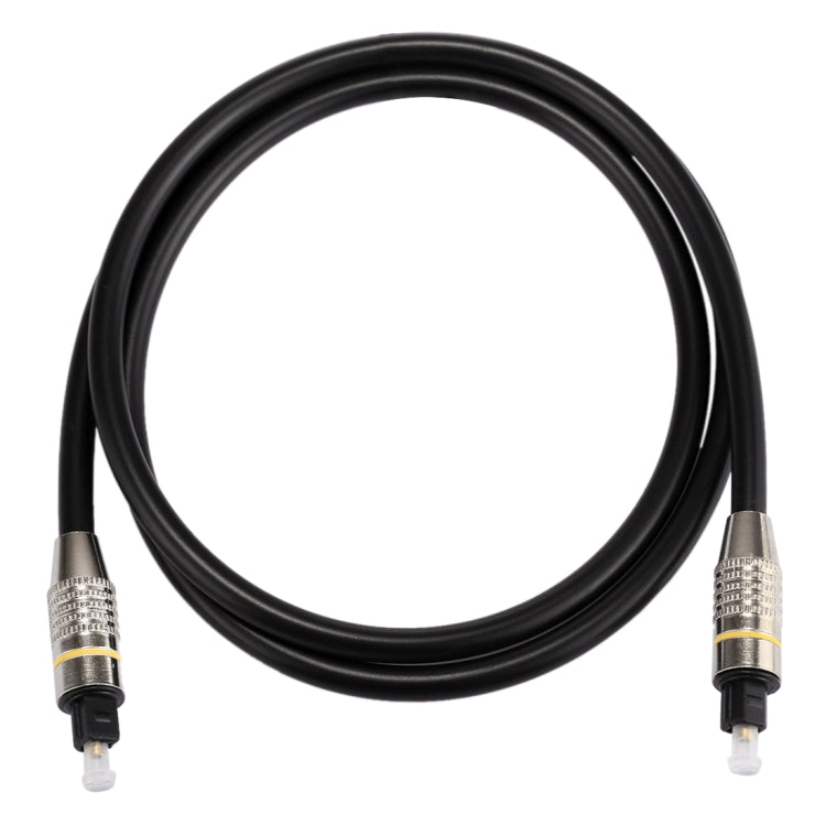 1m OD6.0mm Cabeza de metal niquelada Toslink macho a macho Cable de audio óptico digital, Length: 1m