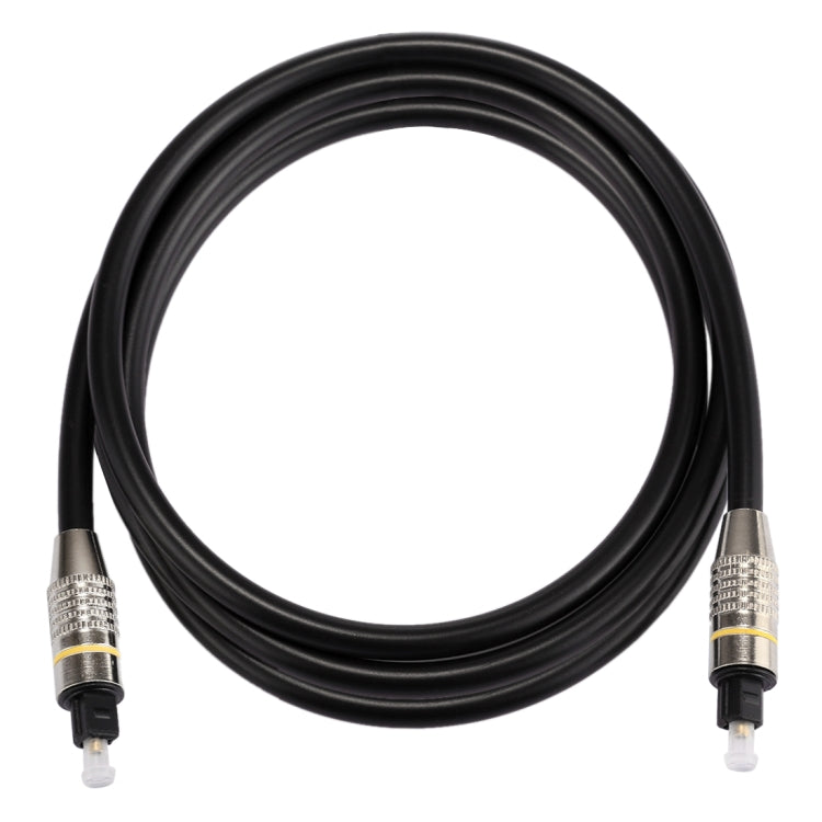 Cable de audio óptico digital macho a macho Toslink con cabeza de metal niquelado OD6.0mm de 1,5 m, Length: 1.5m