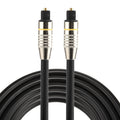 Cable de audio óptico digital macho a macho Toslink con cabeza de metal niquelado de 2 m OD6.0 mm, Length: 2m