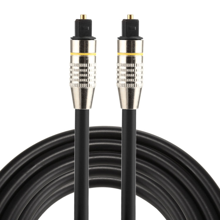 Cable de audio óptico digital macho a macho Toslink con cabeza de metal niquelado de 2 m OD6.0 mm, Length: 2m
