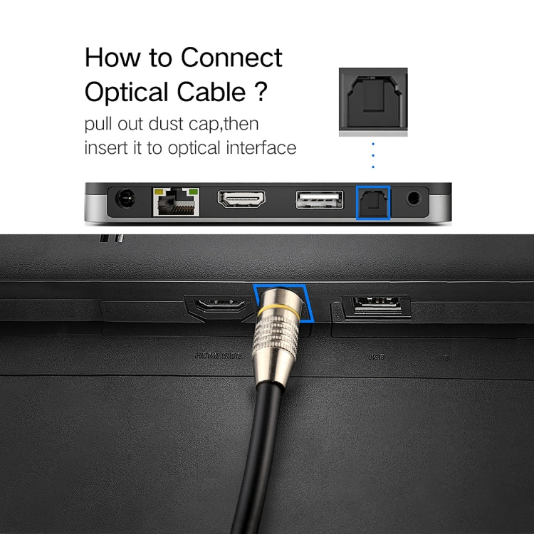 Cable de audio óptico digital macho a macho Toslink con cabeza de metal niquelado de 2 m OD6.0 mm, Length: 2m
