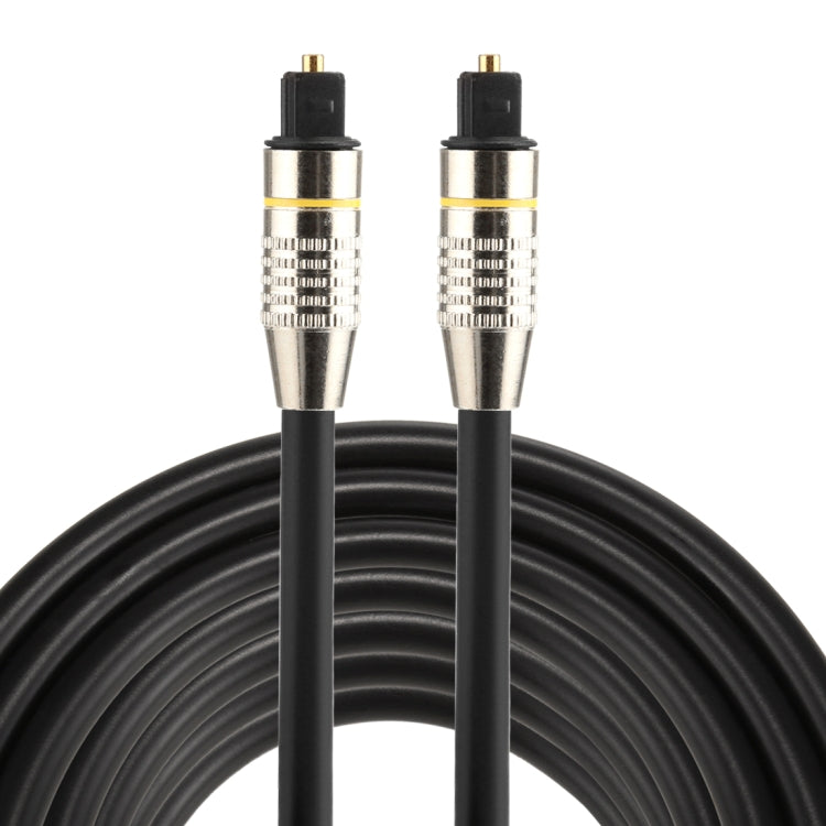 Cable de audio óptico digital macho a macho Toslink con cabeza de metal niquelado de 5 m OD6.0 mm, Length: 5m