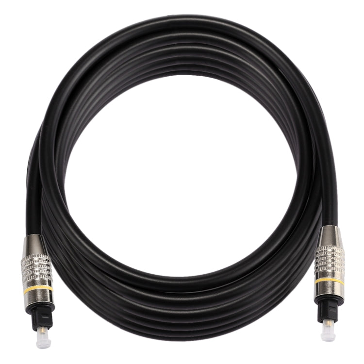 Cable de audio óptico digital macho a macho Toslink con cabeza de metal niquelado de 5 m OD6.0 mm, Length: 5m