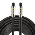 Cable de audio óptico digital Toslink macho a macho con cabeza de metal niquelado OD6.0mm de 15 m, Length: 15m