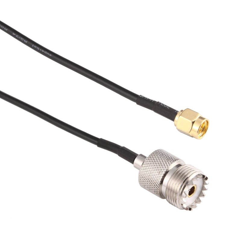 Cable adaptador RG174 UHF hembra a SMA macho de 15 cm, UHF Female to SMA Male