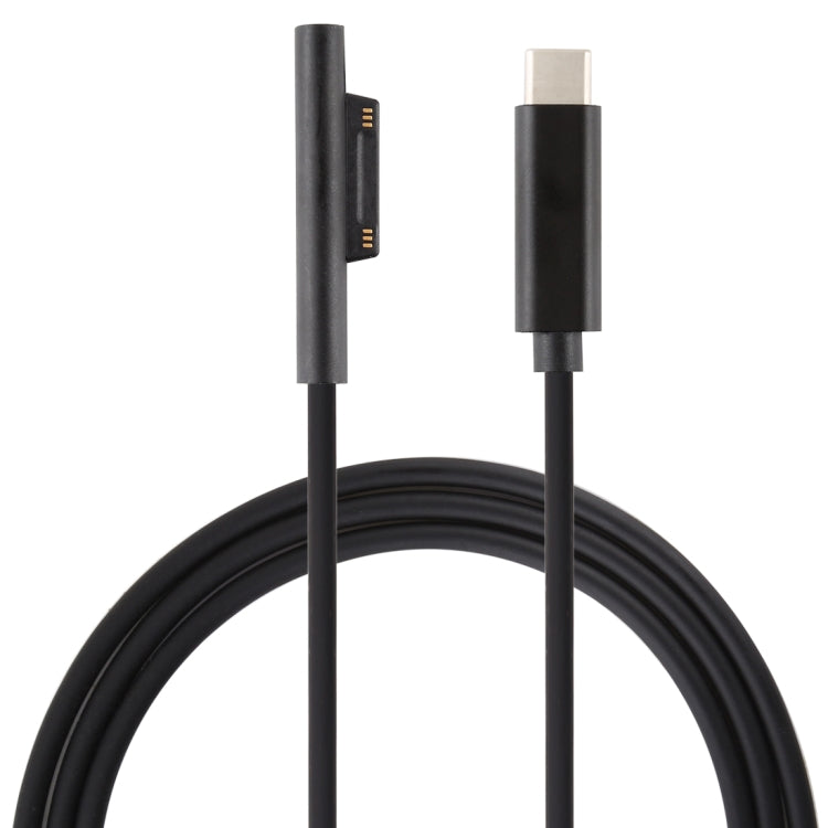 Cable de carga de alimentación para computadora portátil macho magnético USB-C / Type-C a 6 pines para Microsoft Surface Pro 7/6/5, longitud del cable: aproximadamente 1,5 m, for Microsoft Surface Pro 7 / 6 / 5