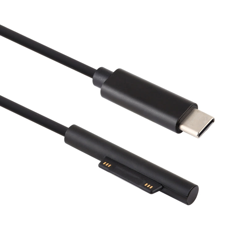 Cable de carga de alimentación para computadora portátil macho magnético USB-C / Type-C a 6 pines para Microsoft Surface Pro 7/6/5, longitud del cable: aproximadamente 1,5 m, for Microsoft Surface Pro 7 / 6 / 5