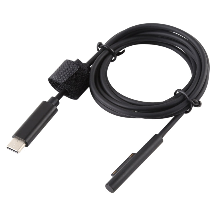 Cable de carga de alimentación para computadora portátil macho magnético USB-C / Type-C a 6 pines para Microsoft Surface Pro 7/6/5, longitud del cable: aproximadamente 1,5 m, for Microsoft Surface Pro 7 / 6 / 5