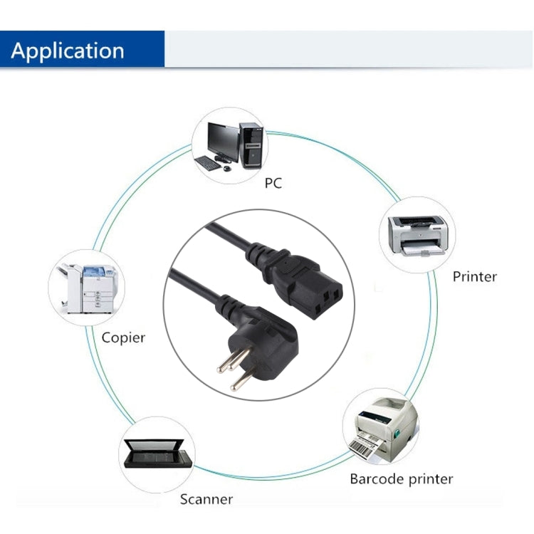 Enchufe Israel al cable de alimentación para PC de escritorio con tres orificios, longitud del cable: 1,8 m, 1.8m