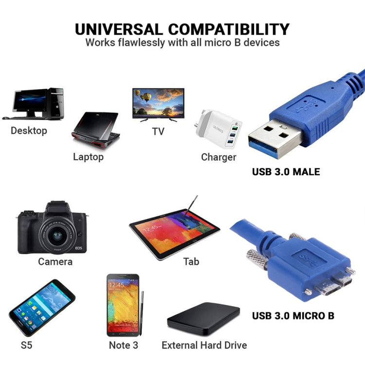 Cable USB 3.0 Micro-B macho a USB 3.0 macho, longitud: 60 cm, Length: 60cm