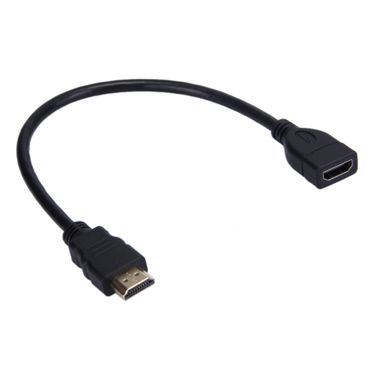 Cable adaptador HDMI de 19 pines macho de alta velocidad de 30 cm a HDMI de 19 pines hembra, Length: 30cm
