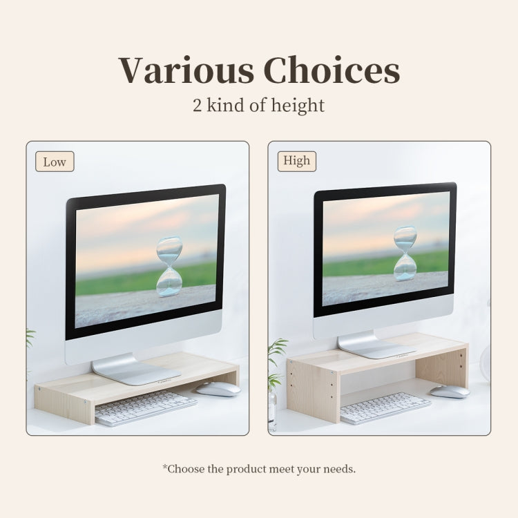 ORICO MSR-01-WD-BP Soporte para monitor de computadora de grano de madera, tamaño: 50 x 20 x 6,1 cm, Size: 50 x 20 x 6.1cm