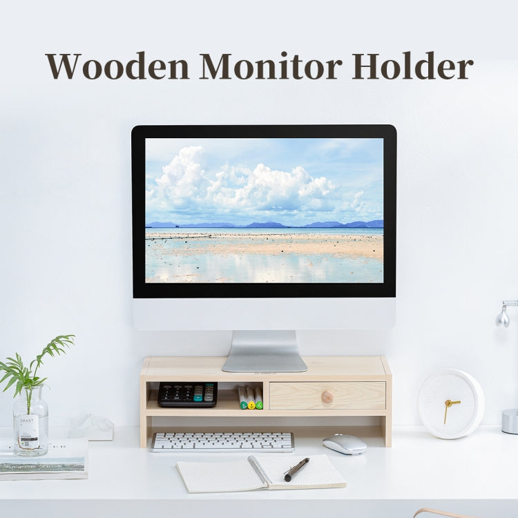 ORICO MSR-01-WD-BP Soporte para monitor de computadora de grano de madera, tamaño: 50 x 20 x 6,1 cm, Size: 50 x 20 x 6.1cm