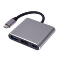 V125 UCB-C / Type-C Macho a PD + HDMI + USB 3.0 Hembra Convertidor 3 en 1, 3 in 1