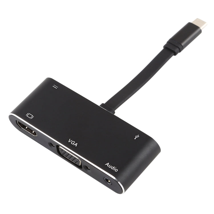 V126 UCB-C / Type-C Macho a PD + HDMI + VGA + Audio + USB 3.0 Hembra Convertidor 5 en 1, 5 in 1
