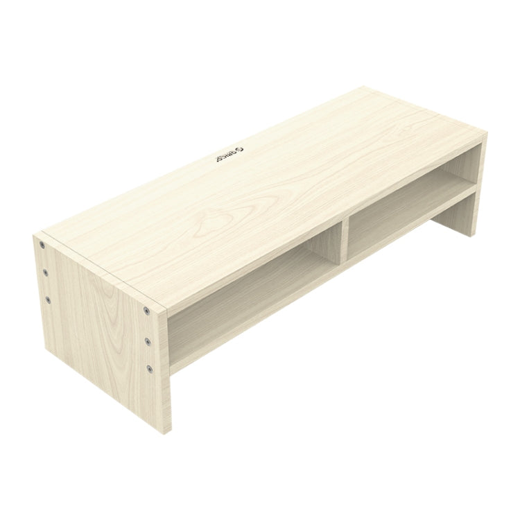 ORICO MSR-04-WD-BP Soporte para monitor de computadora de veta de madera de 2 capas con partición, tamaño: 50 x 20 x 13,5 cm, 2-layer with Partition, Size: 50 x 20 x 13.5cm
