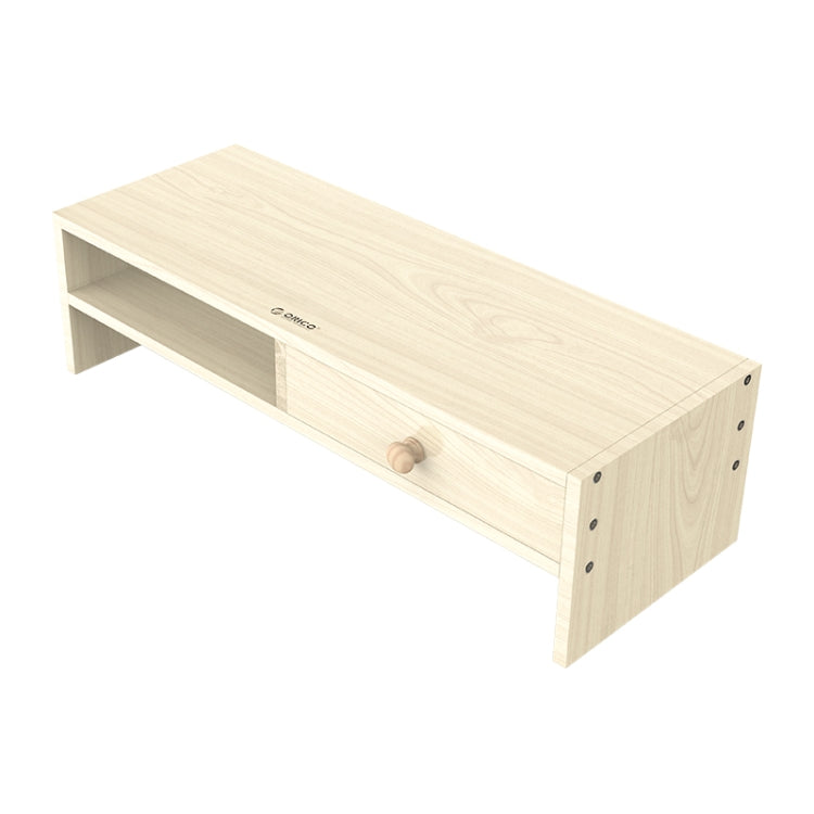 ORICO MSR-05-WD-BP Soporte para monitor de computadora de veta de madera de 2 capas con cajón, tamaño: 50 x 20 x 13,5 cm, 2-layer with Drawer, Size: 50 x 20 x 13.5cm