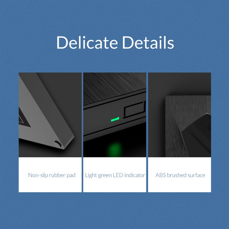 ORICO DVD-XD007 Interfaz USB 3.0 portátil CD externo Unidad óptica DVD Grabadora de CD/DVD-RW