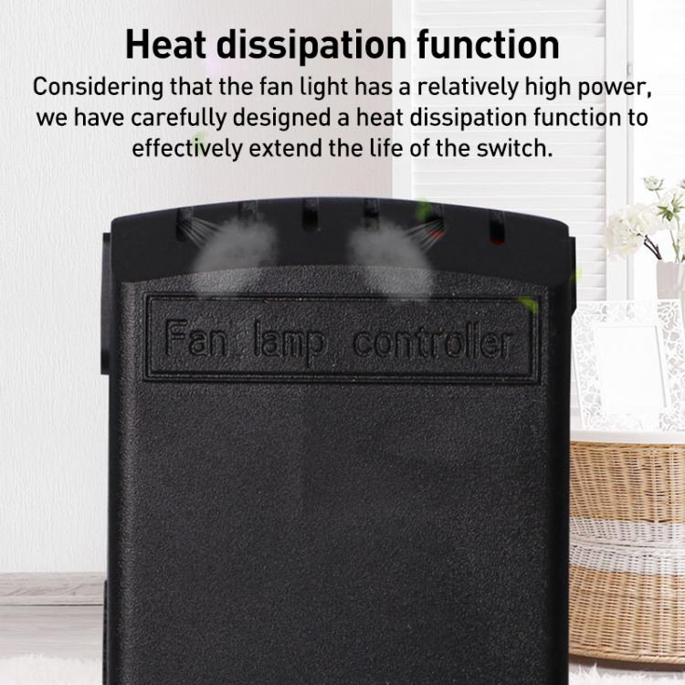 Kit de Control remoto de lámpara de ventilador de techo Universal, temporizador de 85-265V, interruptor de Control inalámbrico, receptor transmisor de velocidad del viento ajustado