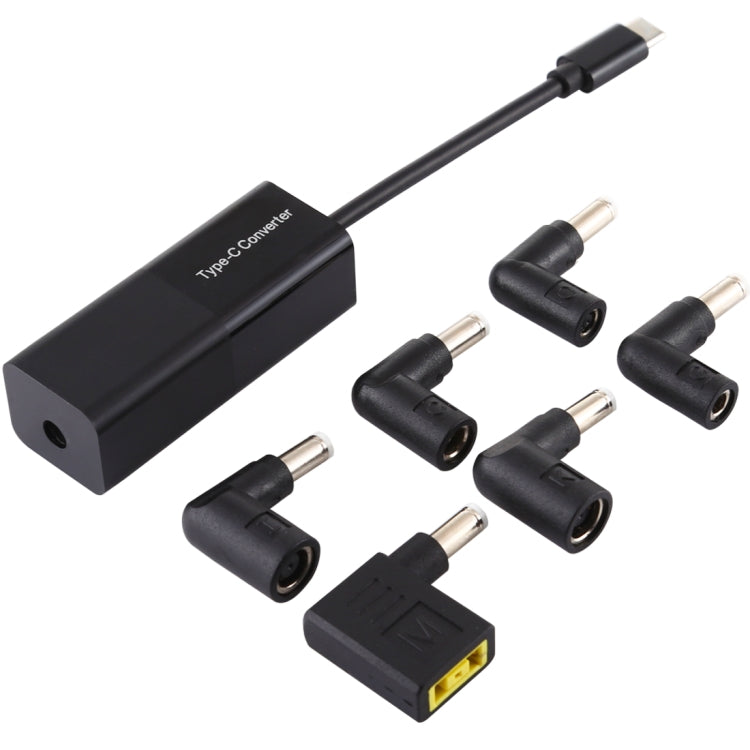 Adaptador de corriente para computadora portátil Convertidor USB-C / Tipo-C de 65 W a adaptador de corriente 6 en 1