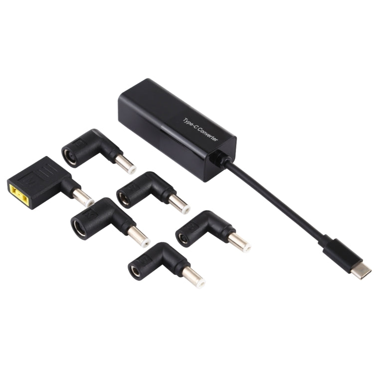 Adaptador de corriente para computadora portátil Convertidor USB-C / Tipo-C de 65 W a adaptador de corriente 6 en 1