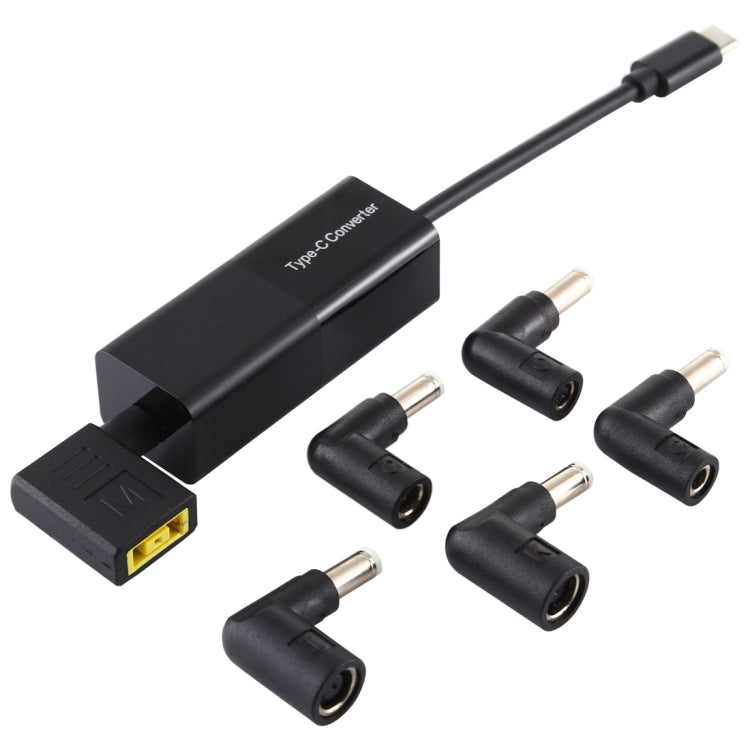 Adaptador de corriente para computadora portátil Convertidor USB-C / Tipo-C de 65 W a adaptador de corriente 6 en 1