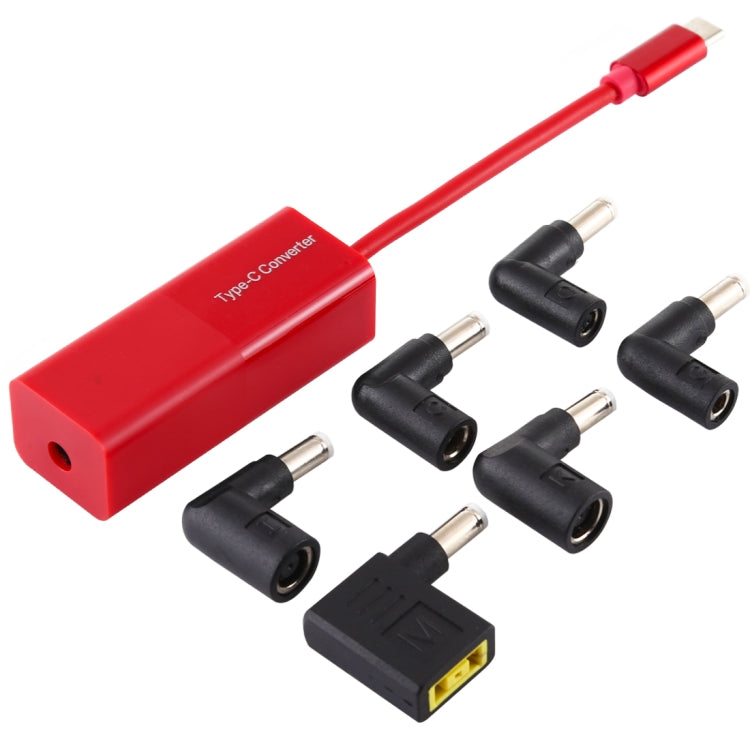 Adaptador de corriente para computadora portátil Convertidor USB-C / Tipo-C de 65 W a adaptador de corriente 6 en 1