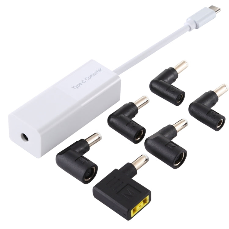 Adaptador de corriente para computadora portátil Convertidor USB-C / Tipo-C de 65 W a adaptador de corriente 6 en 1
