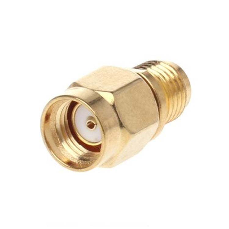 Adaptador recto RP-SMA macho a SMA hembra chapado en oro, Straight RP-SMA Male to SMA Female