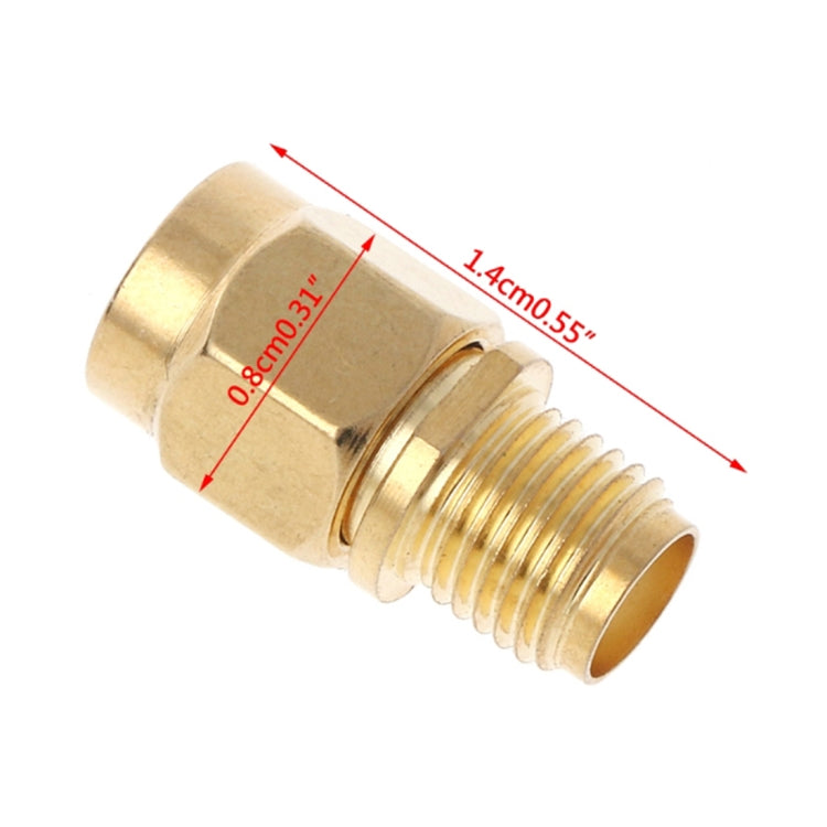 Adaptador recto RP-SMA macho a SMA hembra chapado en oro, Straight RP-SMA Male to SMA Female