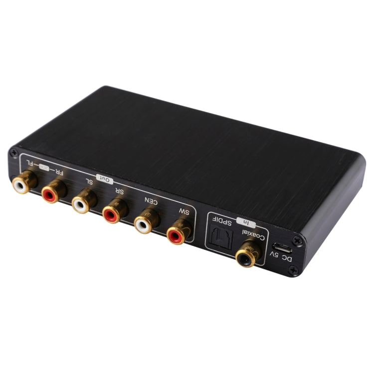 Convertidor Decodificador de Audio Digital de 2 Canales con Toslink Óptico SPDIF Coaxial para Cine en Casa/PS4/PS3/XBOX360, Control de Volumen de Soporte, AC-3, DTS