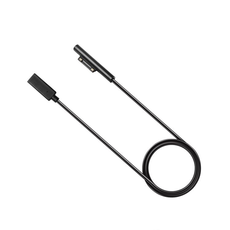 Cable de carga rápida PD para computadora portátil USB-C / Type-C hembra a macho de 6 pines para Microsoft Surface Pro 7/6/5/4/3, longitud del cable: 0,2 m