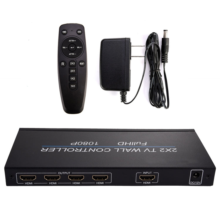 BT14 2X2 HDMI TV Controlador de pared Procesador de empalme multipantalla, Full HD 1080P