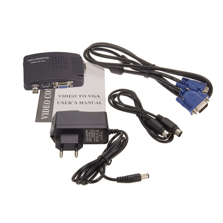 HOWEI HW-2404 Convertidor de vídeo BNC/S-Video a VGA