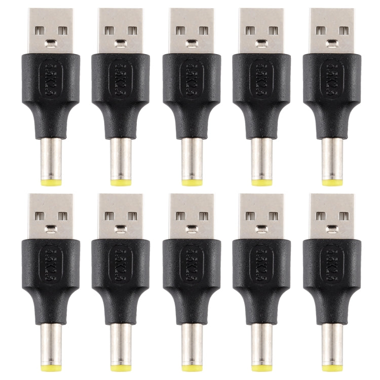 10 Uds. Conector de clavija de alimentación CC macho a USB 2,0 macho de 5,5x2,5mm, 5.5 x 2.5mm